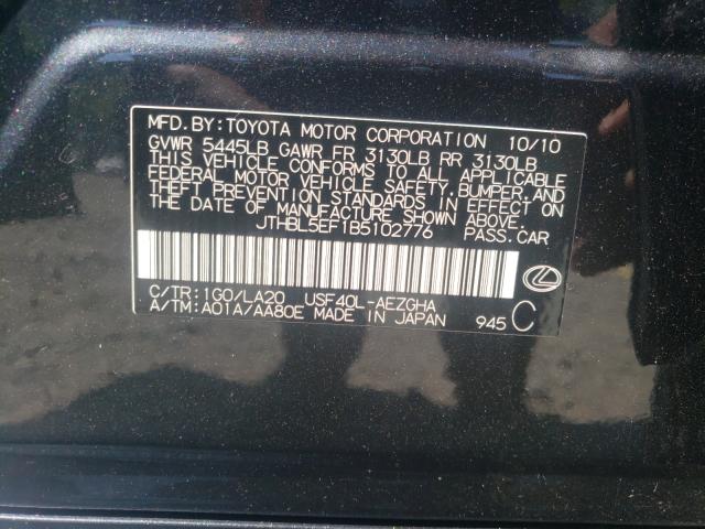 2011 LEXUS LS 460 JTHBL5EF1B5102776