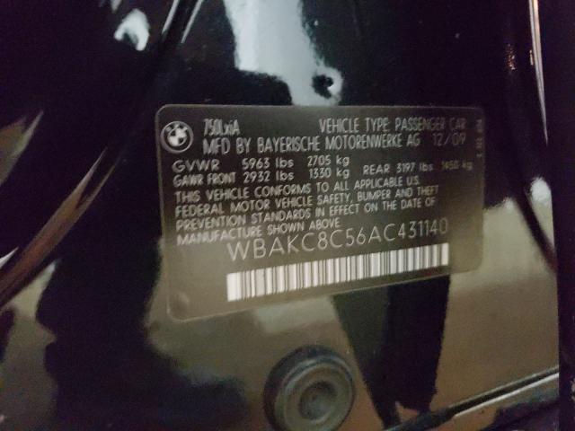 2010 BMW 750 LI XDR WBAKC8C56AC431140