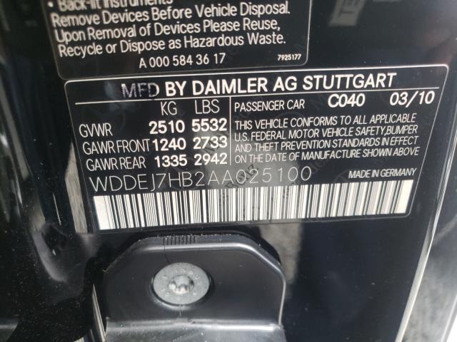 2010 MERCEDES-BENZ CL 63 AMG WDDEJ7HB2AA025100