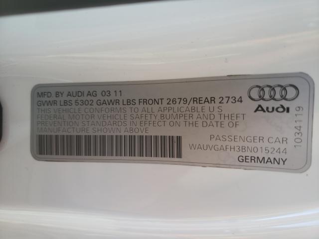 2011 AUDI S5 PRESTIG WAUVGAFH3BN015244