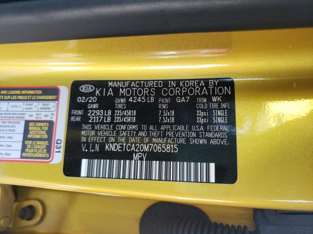 2021 KIA SELTOS SX KNDETCA20M7065815