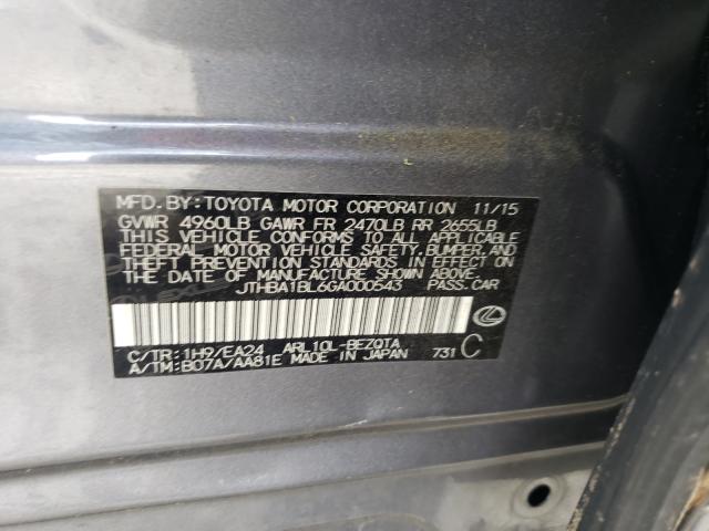 2016 LEXUS GS 200T BA JTHBA1BL6GA000543