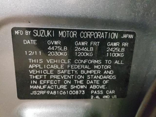 2012 SUZUKI KIZASHI SP JS2RF9A81C6100873