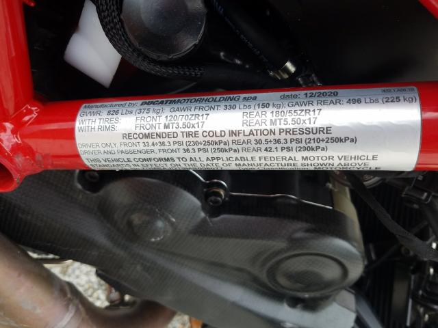 2021 DUCATI HYPERMOTAR ZDMBAJDT9MB008077