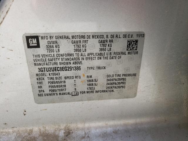 2014 GMC SIERRA 3GTU2UEC8EG291386