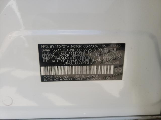 2013 LEXUS LS 460L JTHGL5EF8D5047817