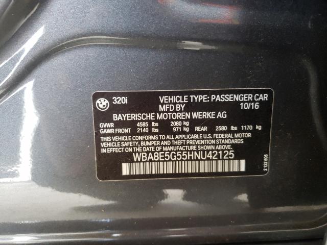 2017 BMW 320 XI WBA8E5G55HNU42125