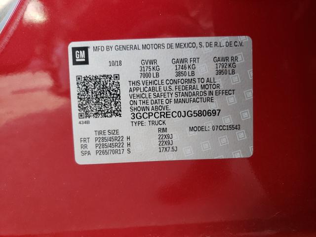 2018 CHEVROLET SILVRDO LT 3GCPCREC0JG580697