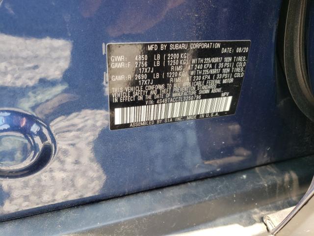 2020 SUBARU OUTBACK PR 4S4BTACC7L3250796