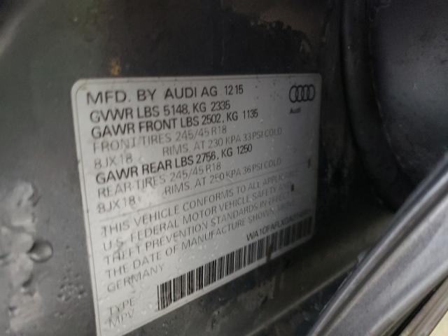 VIN WA1UFAFLXGA014848 2016 Audi A4, Premium Plus no.10