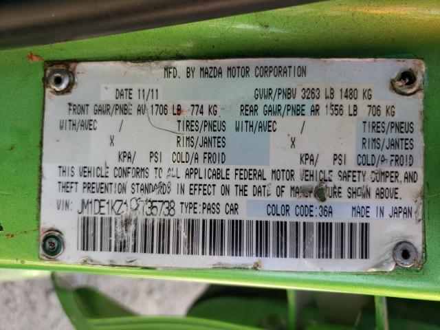 2012 MAZDA 2 JM1DEAKZ1C0135738