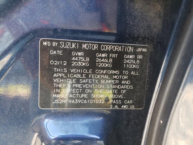 2012 SUZUKI KIZASHI SE JS2RF9A39C6101032