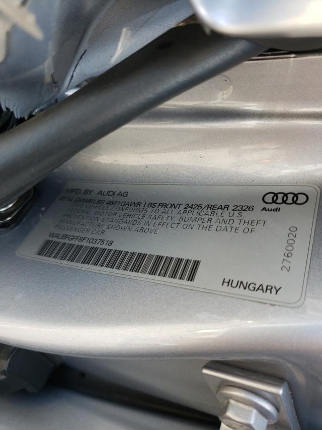 2015 AUDI S3 PREMIUM WAUBFGFF8F1037518
