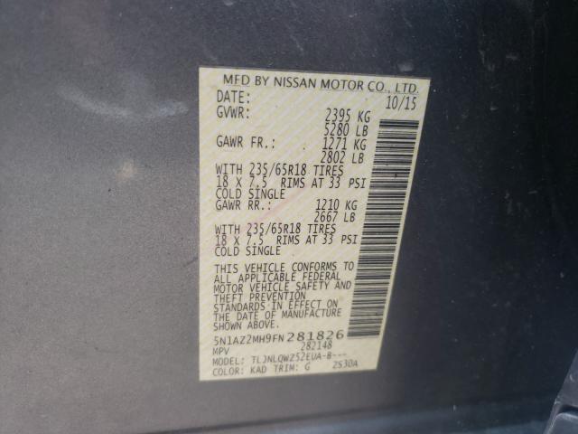 2015 NISSAN MURANO 5N1AZ2MH9FN281826