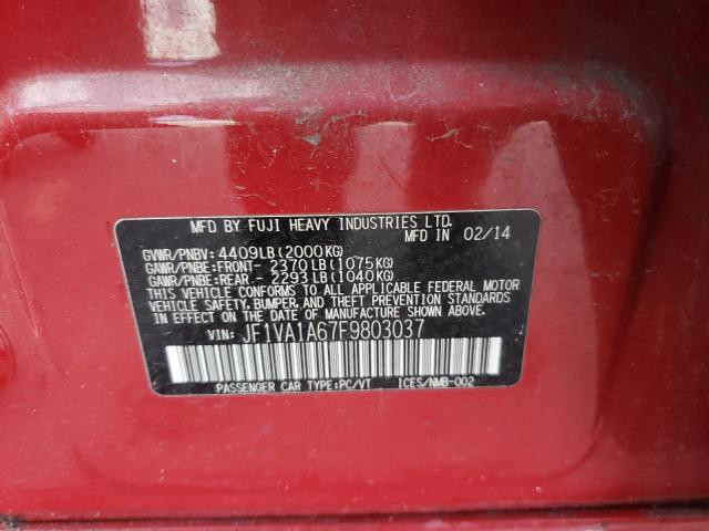 2015 SUBARU WRX JF1VA1A67F9803037