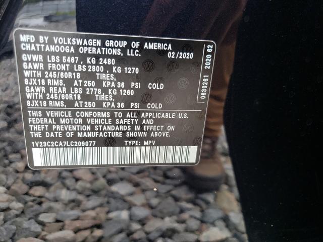 2020 VOLKSWAGEN ATLAS CROS 1V23C2CA7LC209077
