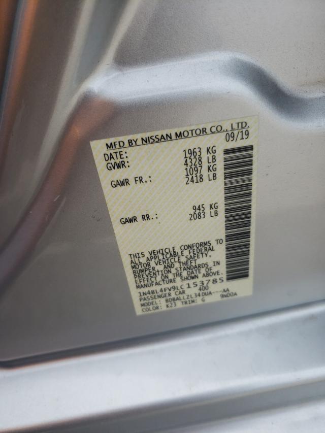 2020 NISSAN ALTIMA PLA 1N4BL4FV9LC153785