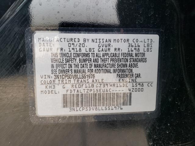 2020 NISSAN KICKS SR 3N1CP5DV8LL551976