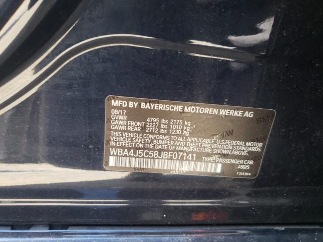 2018 BMW 440I GRAN WBA4J5C58JBF07141