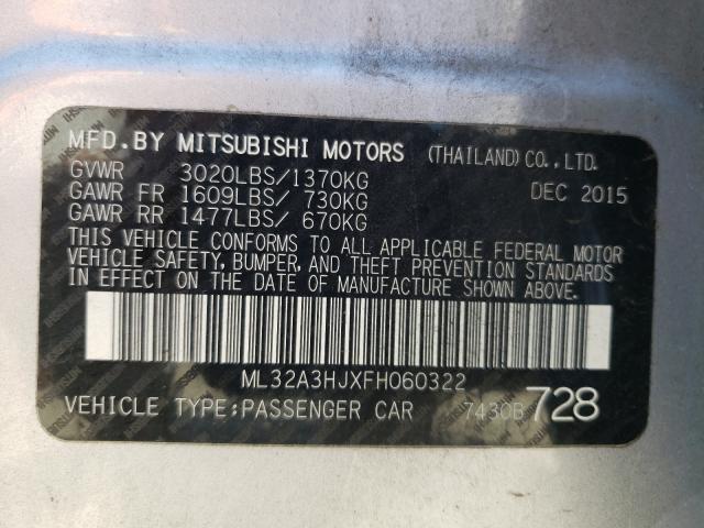 2015 MITSUBISHI MIRAGE DE ML32A3HJXFH060322