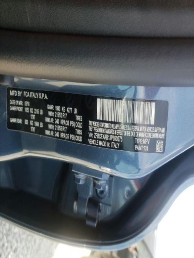 2018 FIAT 500X POP ZFBCFXAB1JP690275