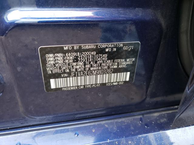 2021 SUBARU WRX STI JF1VA2E62M9803282