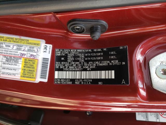 2017 TOYOTA SIENNA SE 5TDXZ3DC8HS868377