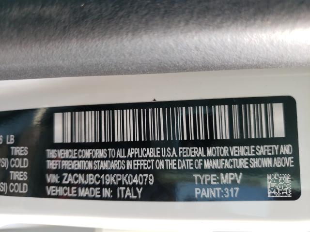 2019 JEEP RENEGADE T ZACNJBC19KPK04079