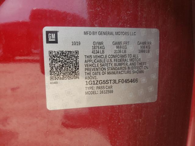 2020 CHEVROLET MALIBU RS 1G1ZG5ST3LF045466