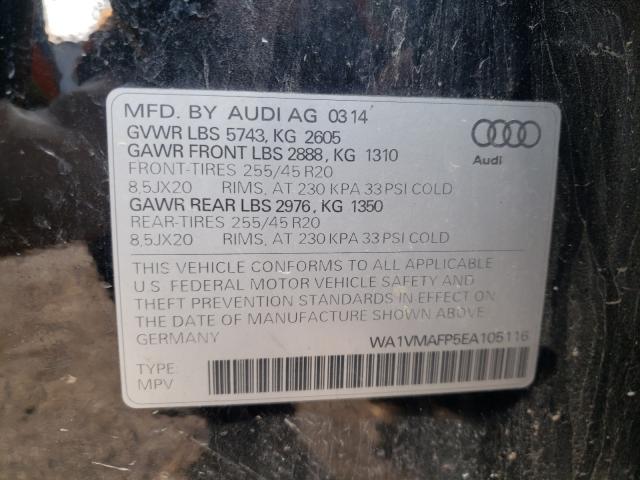 2014 AUDI Q5 TDI PRE WA1VMAFP5EA105116