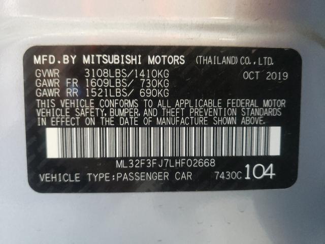 2020 MITSUBISHI MIRAGE G4 ML32F3FJ7LHF02668