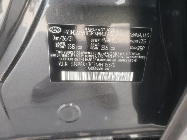 2021 HYUNDAI SONATA N L 5NPEK4JC2MH115370