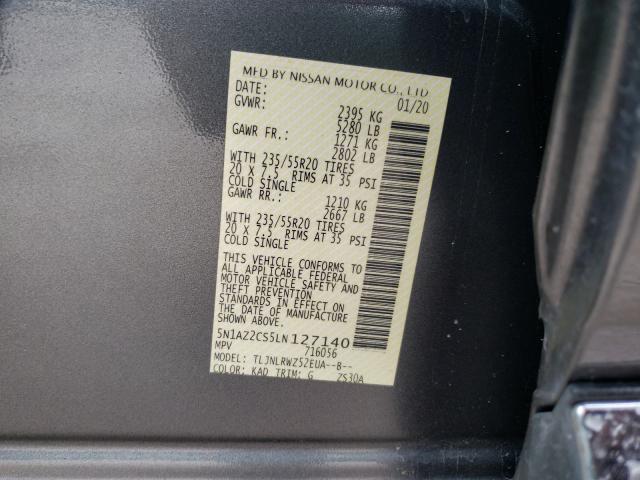 2020 NISSAN MURANO SL 5N1AZ2CS5LN127140