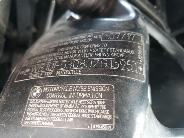 2018 BMW K1600 B WB10F5308JZG15951