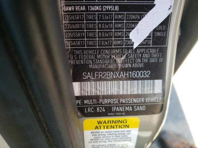 2010 LAND ROVER LR2 HSE SALFR2BNXAH160032