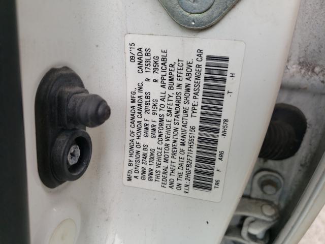 2015 HONDA CIVIC SE 2HGFB2F71FH565156