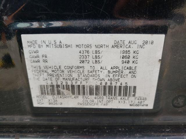 2011 MITSUBISHI GALANT ES 4A32B3FF7BE008745