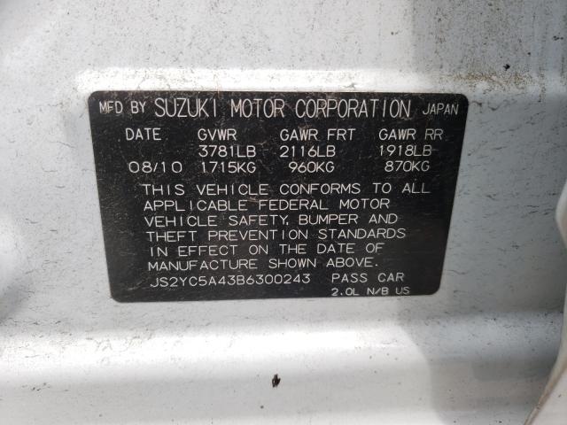 2011 SUZUKI SX4 SPORT JS2YC5A43B6300243