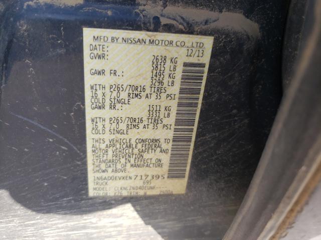 2014 NISSAN FRONTIER 1N6AD0EVXEN717395