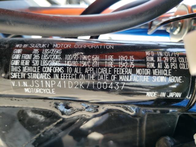 2019 SUZUKI LS650 JS1NP41D2K7100437