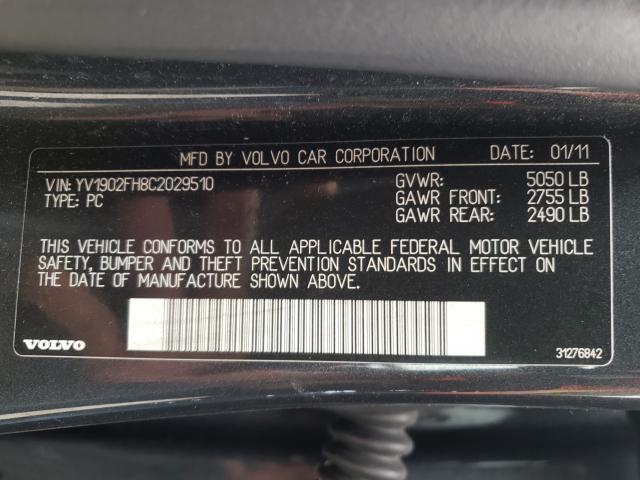 2012 VOLVO S60 T6 YV1902FH8C2029510