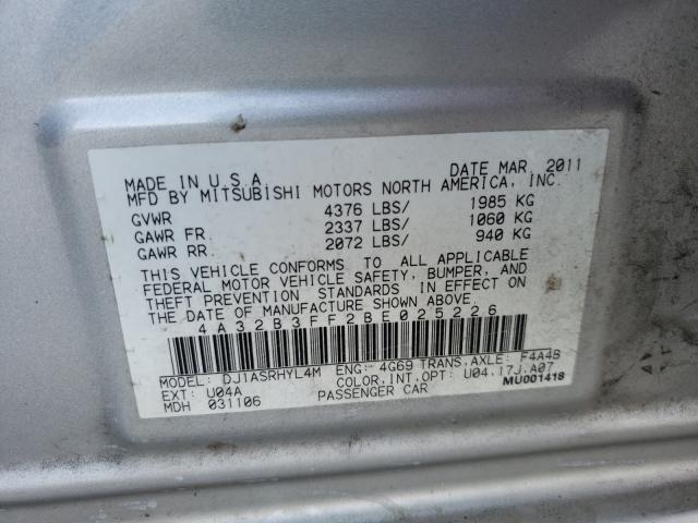 2011 MITSUBISHI GALANT ES 4A32B3FF2BE025226