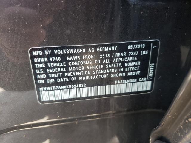 2019 VOLKSWAGEN ARTEON SE WVWFR7AN0KE024632