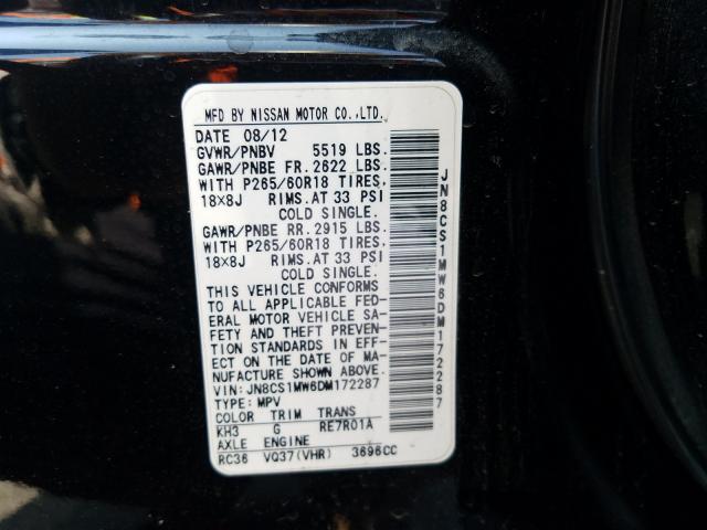 2013 INFINITI FX37 JN8CS1MW6DM172287