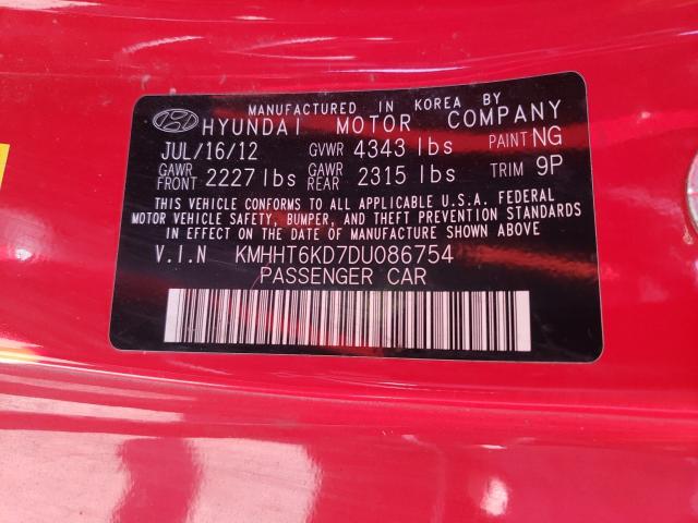 2013 HYUNDAI GENESIS CO KMHHT6KD7DU086754