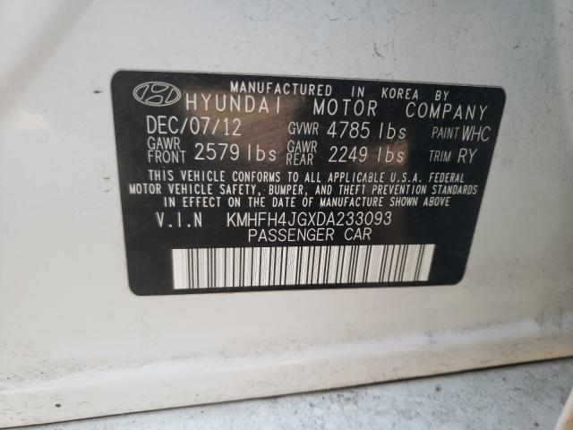 2013 HYUNDAI AZERA GLS KMHFH4JGXDA233093