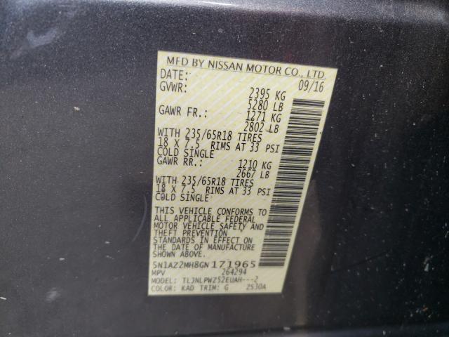 2016 NISSAN MURANO S/S 5N1AZ2MH8GN171965