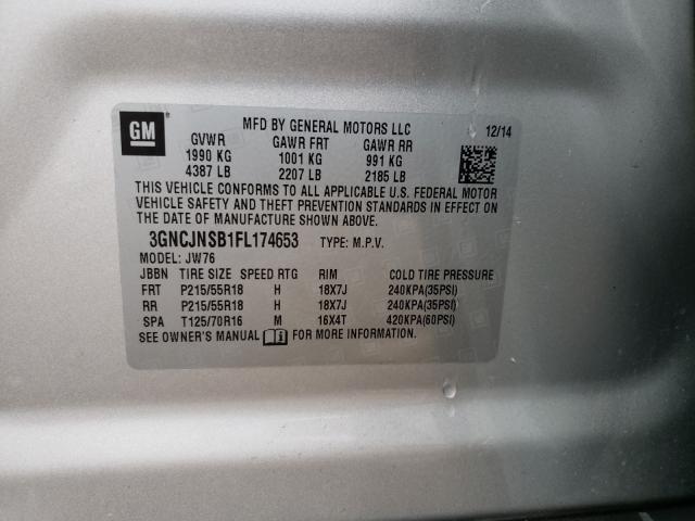2015 CHEVROLET TRAX LTZ 3GNCJNSB1FL174653
