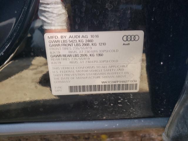 VIN WA1C2AFP1HA071936 2017 Audi Q5, Premium no.10