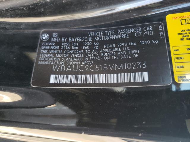 2011 BMW 135 I WBAUC9C51BVM10233